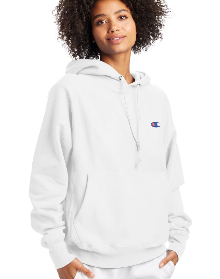 Sudadera Con Capucha Champion Mujer - Reverse Weave Boyfriend ( Blancas ) 7143295-XV